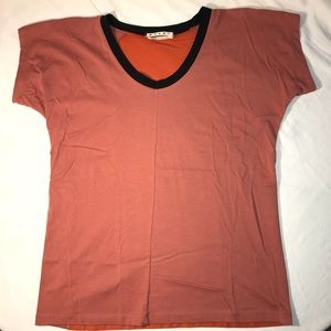 Marni Red Orange T-Shirt Blouse